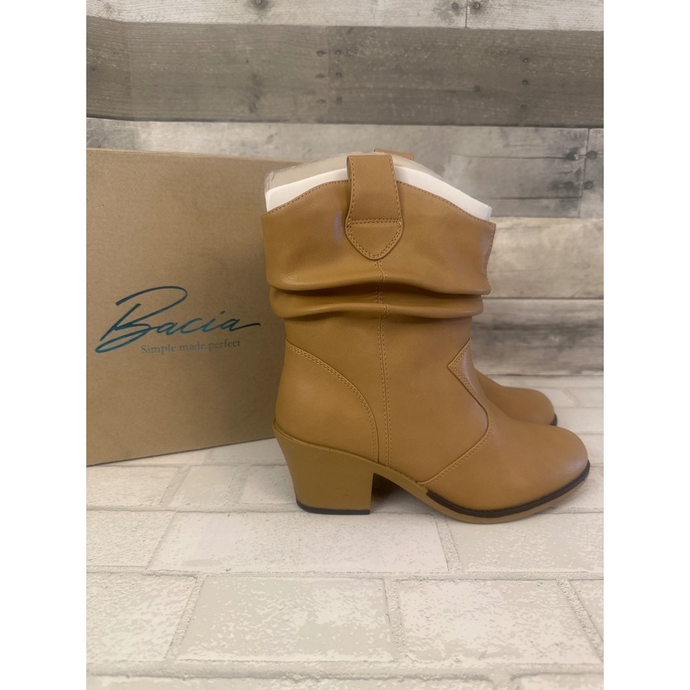 Bacia Mocha Brown Slouchy Western Ankle Boots BA221032NEW Womens 7.5